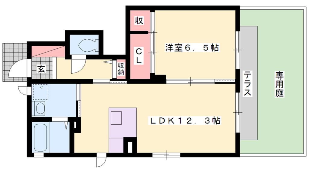 ＭＡＳＴ　ＣＯＵＲＴ下滝野A棟 間取り図