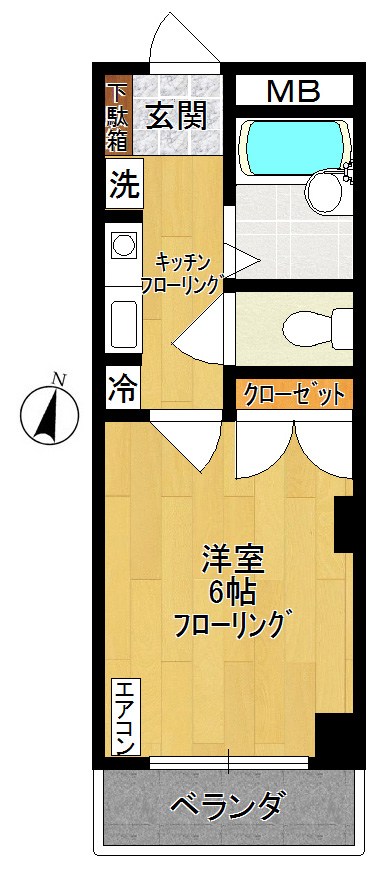 エスカレントⅢ 306号室 間取り