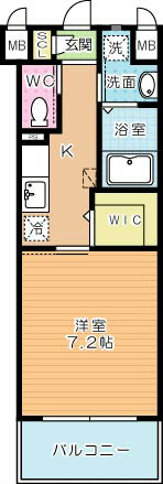 ウイングス重住 605号室 間取り