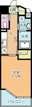 ウイングス重住 207号室 間取り