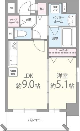 huit arbre上町台 間取り図