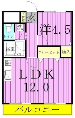 Ｒｉｖｅｒ　Ｍａｒｕｓｈｉｎ～リヴェールマルシン～ 203号室 間取り
