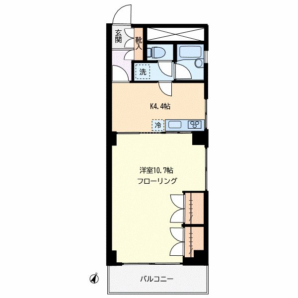 関興グリーンハイツ 206号室 間取り