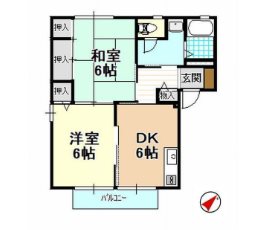 グリーンヒルＤ（高丘東） 間取り図