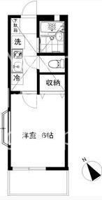 サンカレッジ六会 104号室 間取り