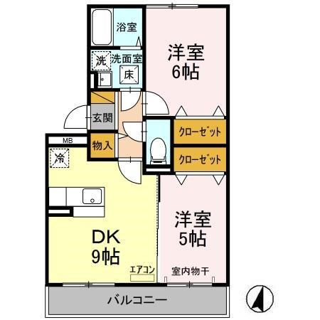 サンセゾン　ナツキ 302号室 間取り