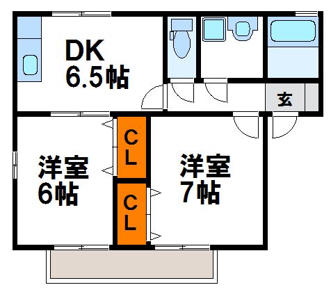 ルミエールコート古賀 203号室 間取り