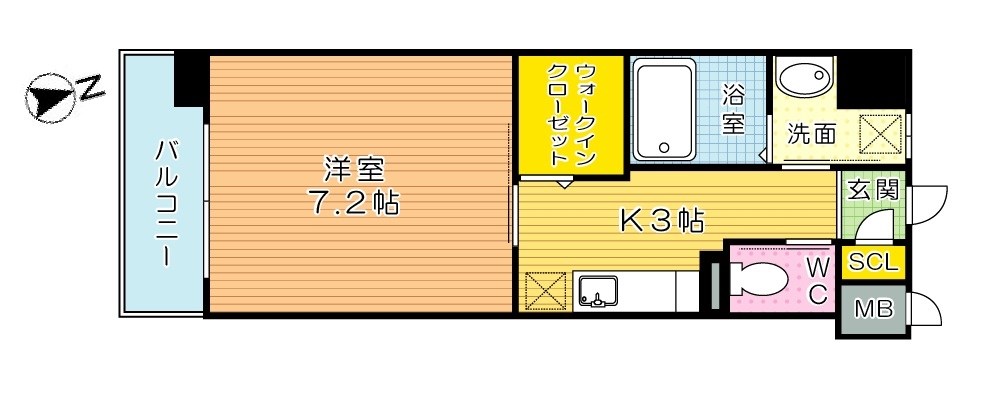 ウイングス重住 403号室 間取り