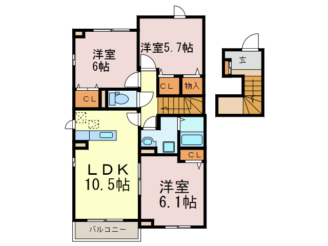 ブルックリン舞子　B 間取り図