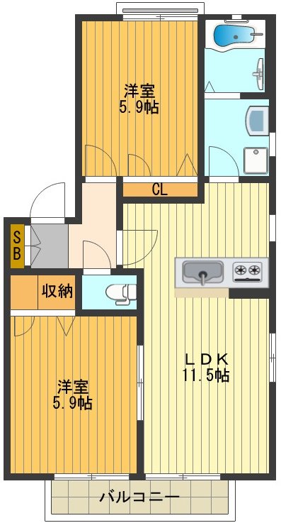 グランシードのぐち 間取り図