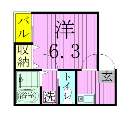 101号室 間取り