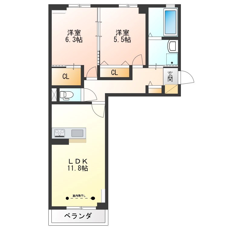 ヴィラーチェＳ 305号室 間取り