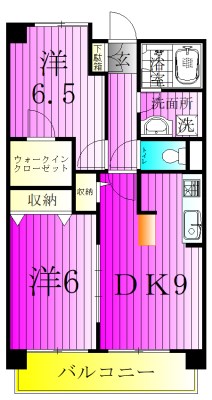 グランディール 202号室 間取り