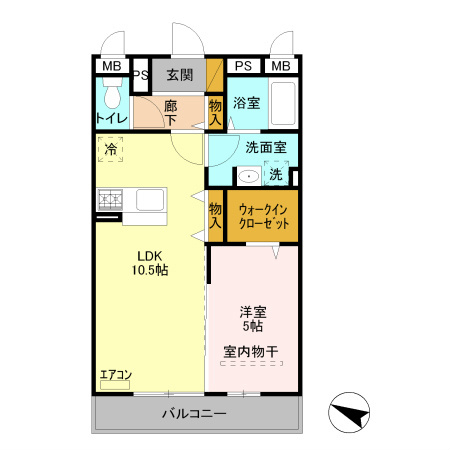 クレアドルーン越谷 間取り図