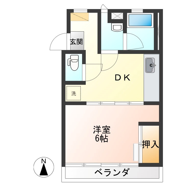 プラトー藤   102号室 間取り