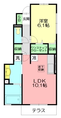 メゾンレジーナ 101号室 間取り