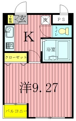 セナリオフォルム柏 301号室 間取り