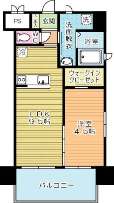 キャトルセゾン中井 806号室 間取り