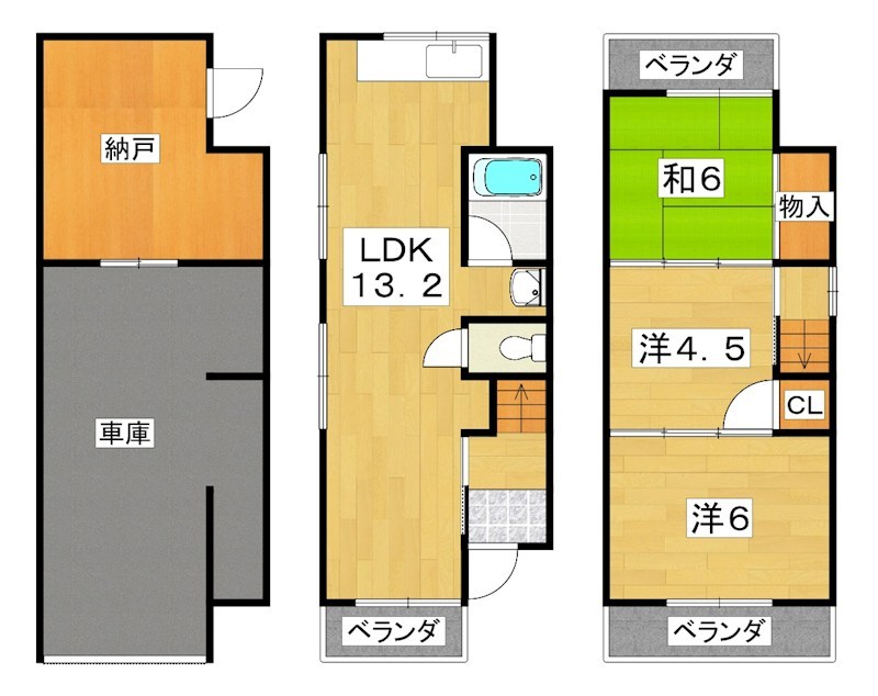 山之上北町武道邸貸家 間取り