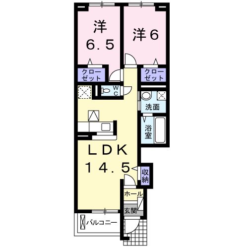 サン・フィオーレ大島Ⅰ 間取り図