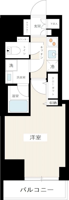 ブレシア日本橋蛎殻町 0705号室 間取り