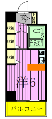 ジュネパレス松戸第94 405号室 間取り