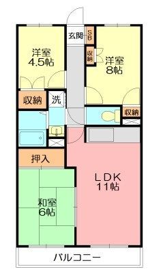 ベルク名瀬 206号室 間取り