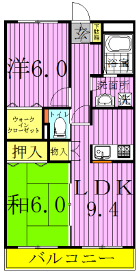 コンフォースⅡ 202号室 間取り