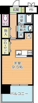 キャトルセゾン中井 305号室 間取り