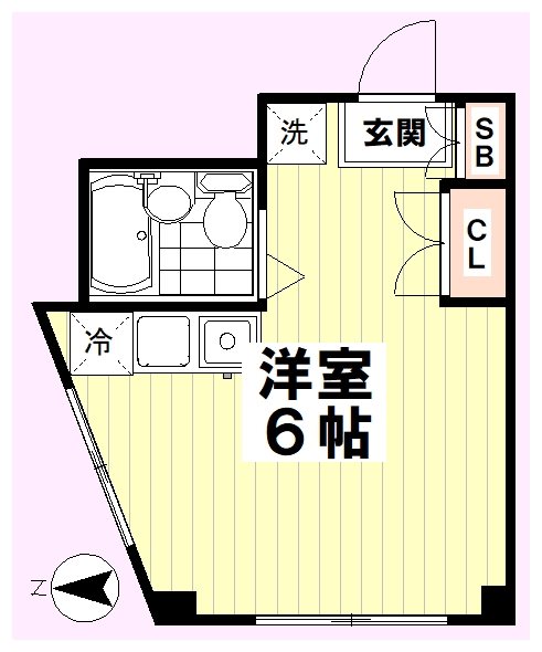 セントラル里見 201号室 間取り