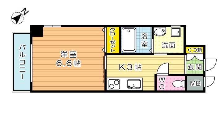 ピノ到津 505号室 間取り