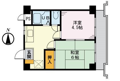 グリーンハイム吉澤Ⅱ 101号室 間取り