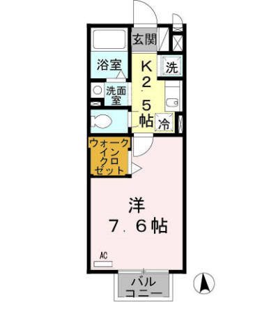セジュール井原の里　A棟 間取り