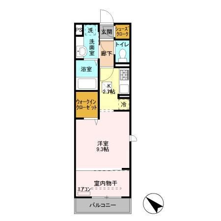 クレール馬橋 106号室 間取り