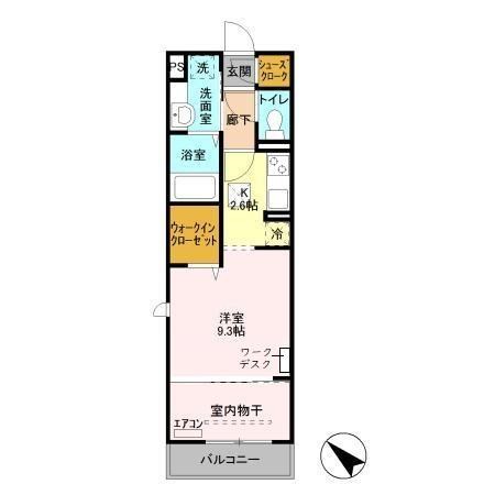 クレール馬橋 108号室 間取り