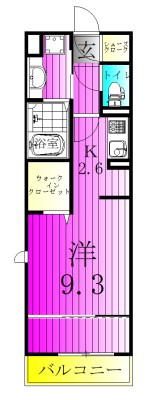 クレール馬橋 108号室 間取り
