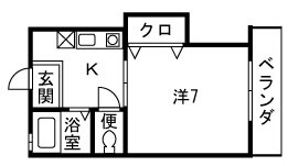 プレジィール 103号室 間取り
