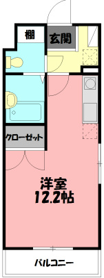 エストゥディオ 201号室 間取り