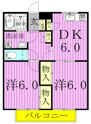 メゾンアルピナ 302号室 間取り