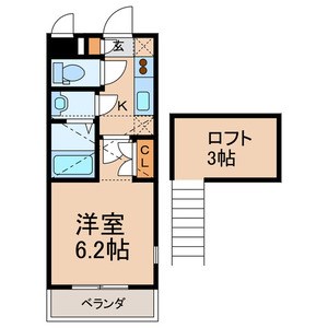 エステート新松戸24 206号室 間取り