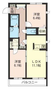 Sol Levante 201号室 間取り