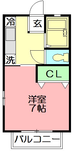 クロスロード 205号室 間取り