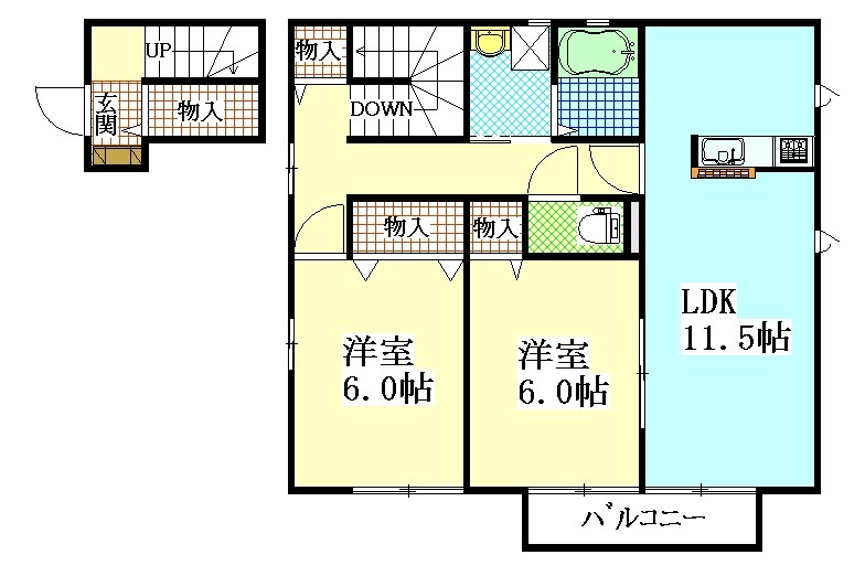 コート／ルミエール 201号室 間取り