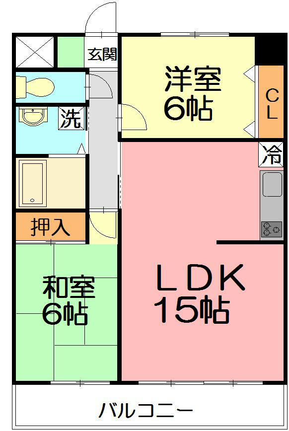 リステージ湘南川名 403号室 間取り