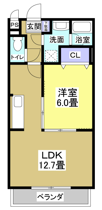 Grand Colline 402号室 間取り