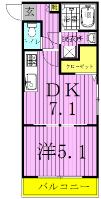 アルチェコート 106号室 間取り