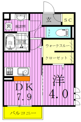 クレール馬橋 301号室 間取り