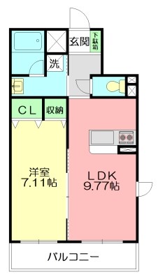 茅ヶ崎フェリックスコート長尾 201号室 間取り