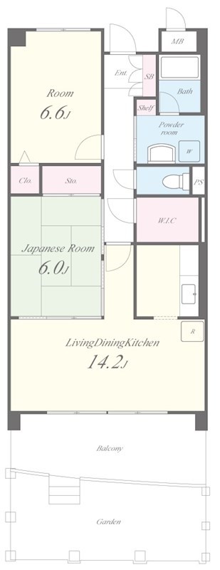 ヴィラ安堂寺Ⅱ 間取り図