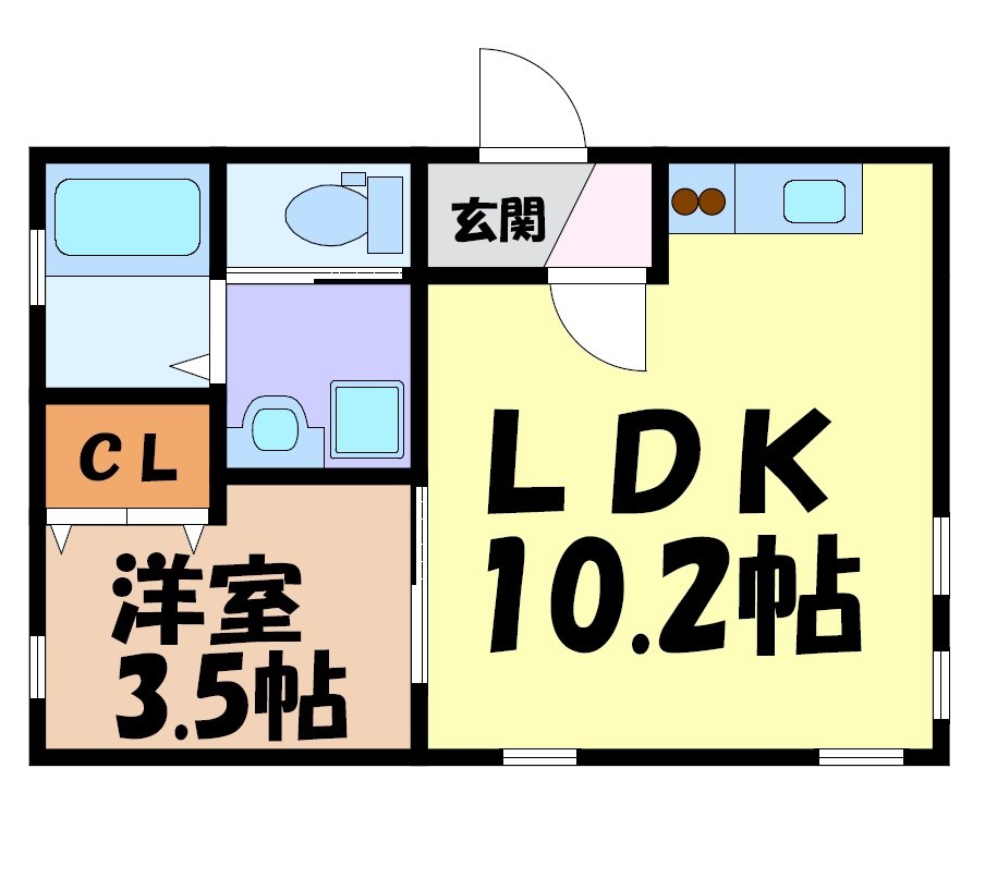 ヴァンクールKUROKAWA 間取り図